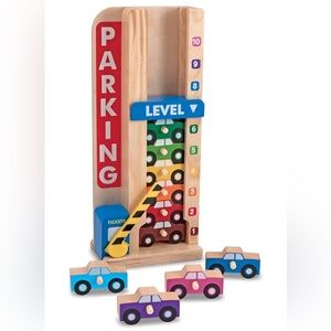 Melissa & Doug Wooden Stack and Count Parking Garage